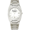 Men's Navigator Metal White Dial Watch w/ Stainless Steel Bracelet